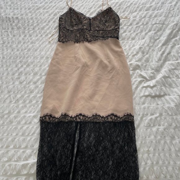 Nicholas The Label Nude and Black Lace Dress - Picture 3 of 6